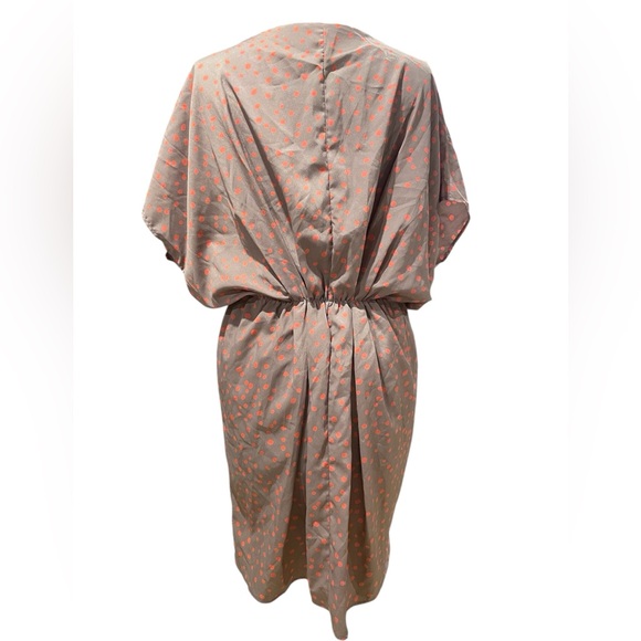 Mauve polka dot synched dress - Picture 3 of 6